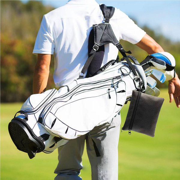 PU leather portable golf bag with hook