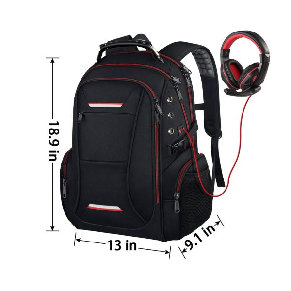 Business Computer Nylon Backpack With Earphone Port