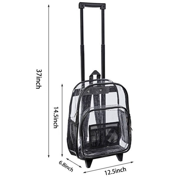 PVC Transparent Backpack with Wheels