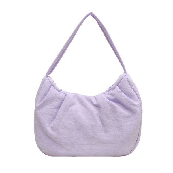 Nylon Wrinkle Candy Underarm Tote Bag