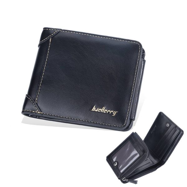 Men's Genuine Leather Passcase Wallet