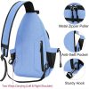 Sling Canvas Crossbody Hiking Bag with Anti-theft Pocket