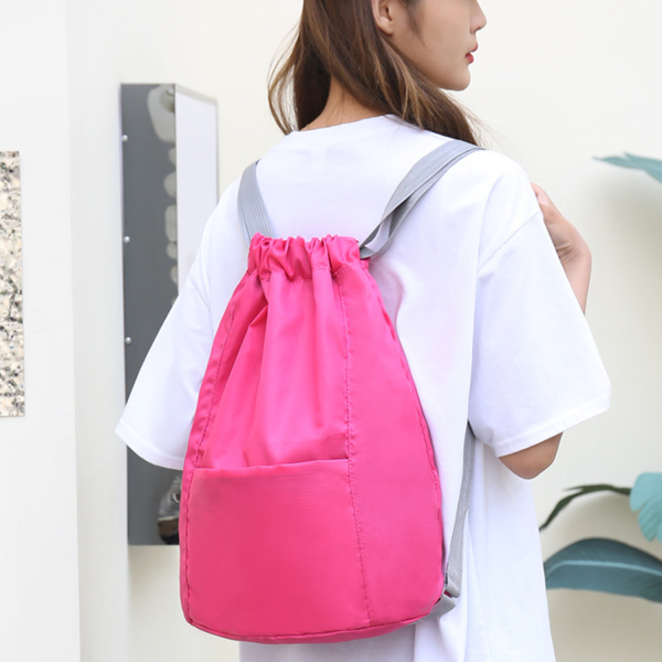 Lightweight Water-Resistant Outdoor Drawstring Backpack