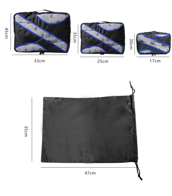 Folding Mesh Travel Storage Bags Set