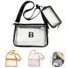 Clear PVC Shoulder Bag Purse Crossbody w/ Phone Case