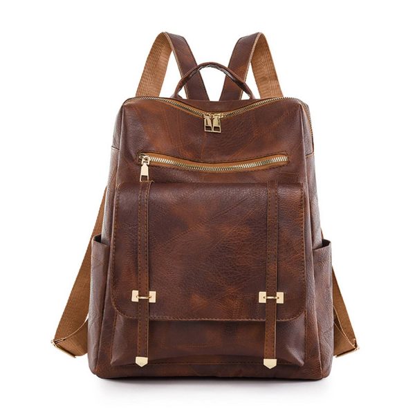 Pu Leather Women Fashion Retro Backpack