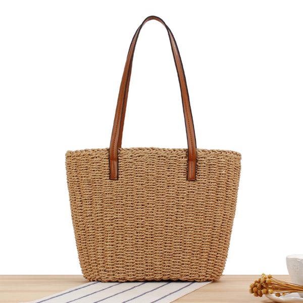 Women Large Capacity Woven Straw Tote Bag