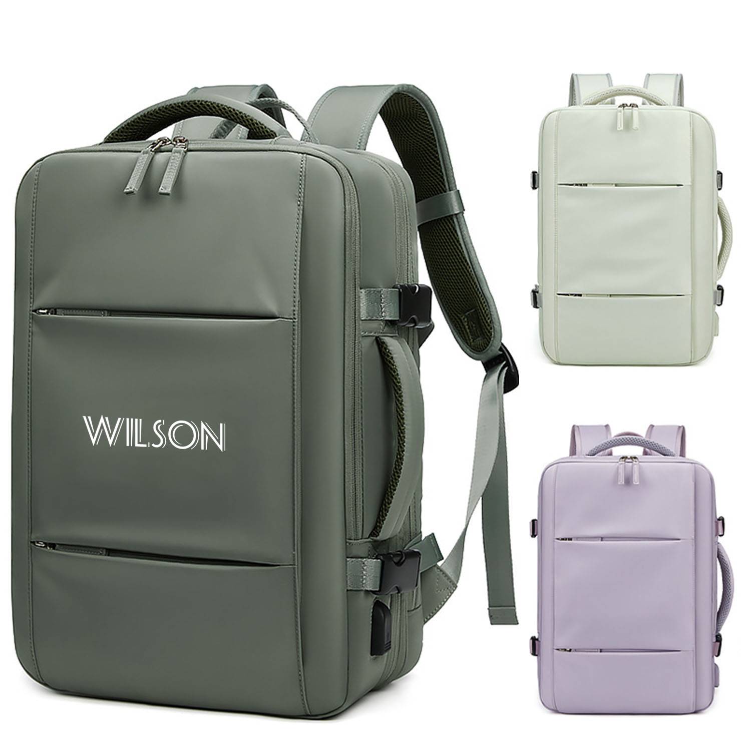 Nylon leisure travel expandable backpack