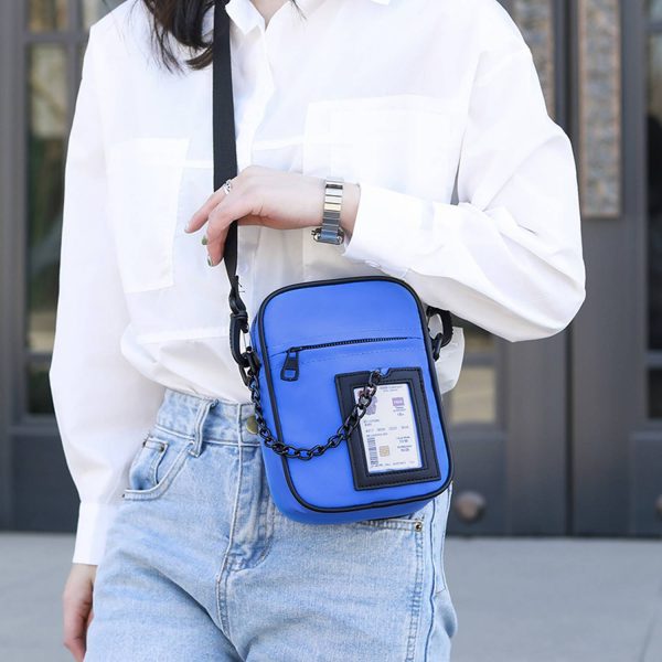 Oxford Crossbody Bag With Chain
