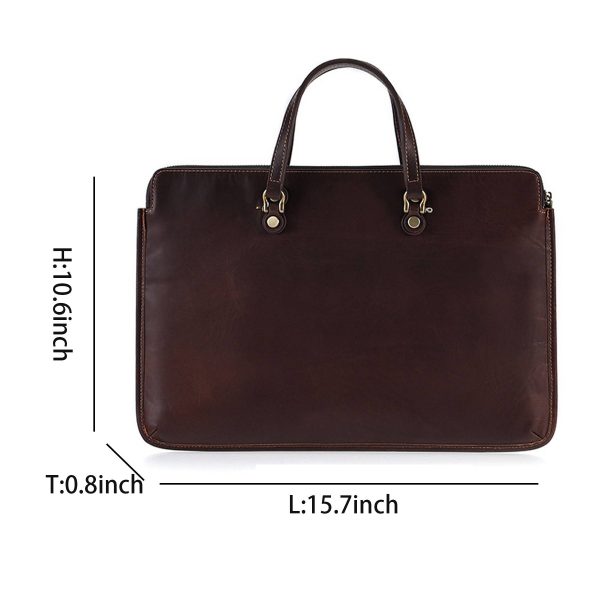Water Resistant Leather Laptop Bag