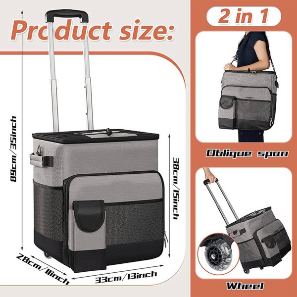 Oxford Large capacity waterproof wheeled insulation bag