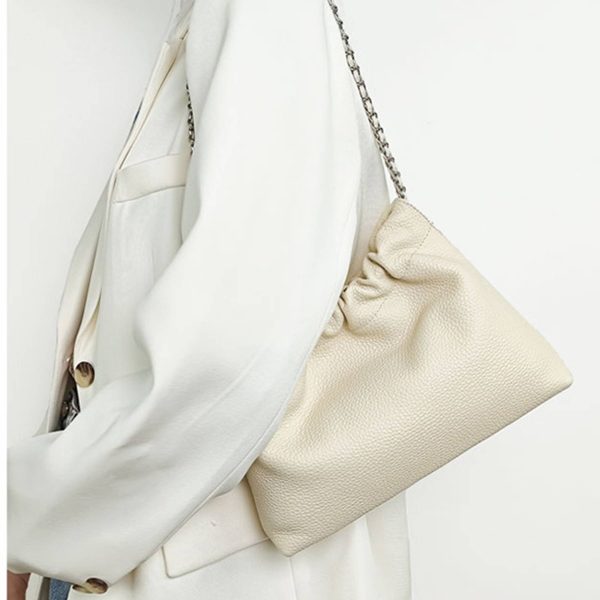 Genuine leather Bucket Shoulder Tote Bag