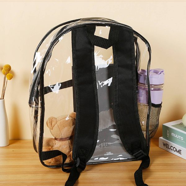 Large Capacity Waterproof Travel PVC Transparent Backpack