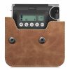 Genuine leather camera bag with lid