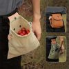 Leather Canvas Collapsible Bushcraft Belt Pouch