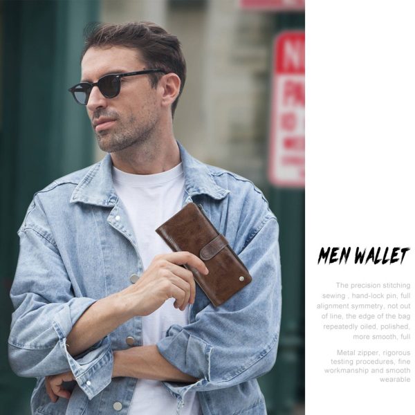 Genuine Leather Anti-theft Ultra Slim Thin Women Wallet
