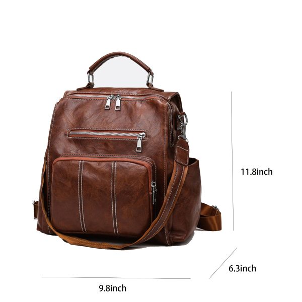 PU Convertible Waterproof Backpack for woman