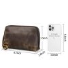 Genuine Leather RFID Small Indexer Snap Wallet Coffee