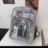 PVC transparent fashion backpack with teenager