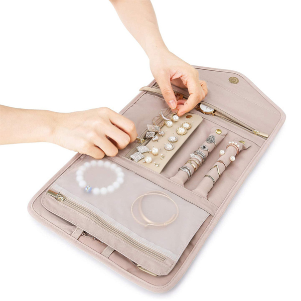 Portable Travel Jewelry Organizer Case Handbag