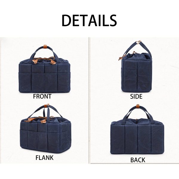 Canvas drawstring electronic accessories storage duffel bag