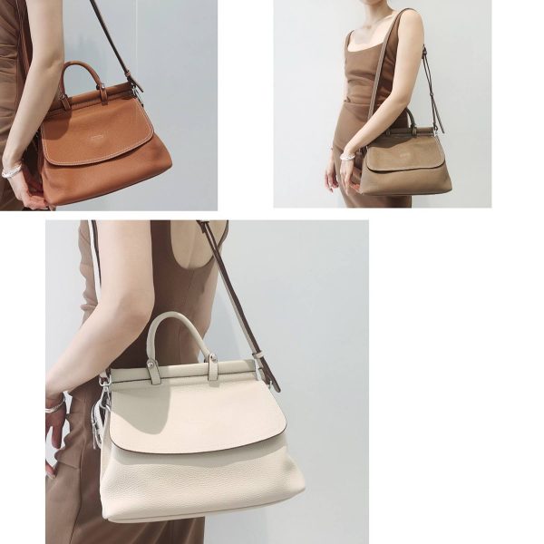 Genuine Leather Fashionable Large Crossbody Tote Bag