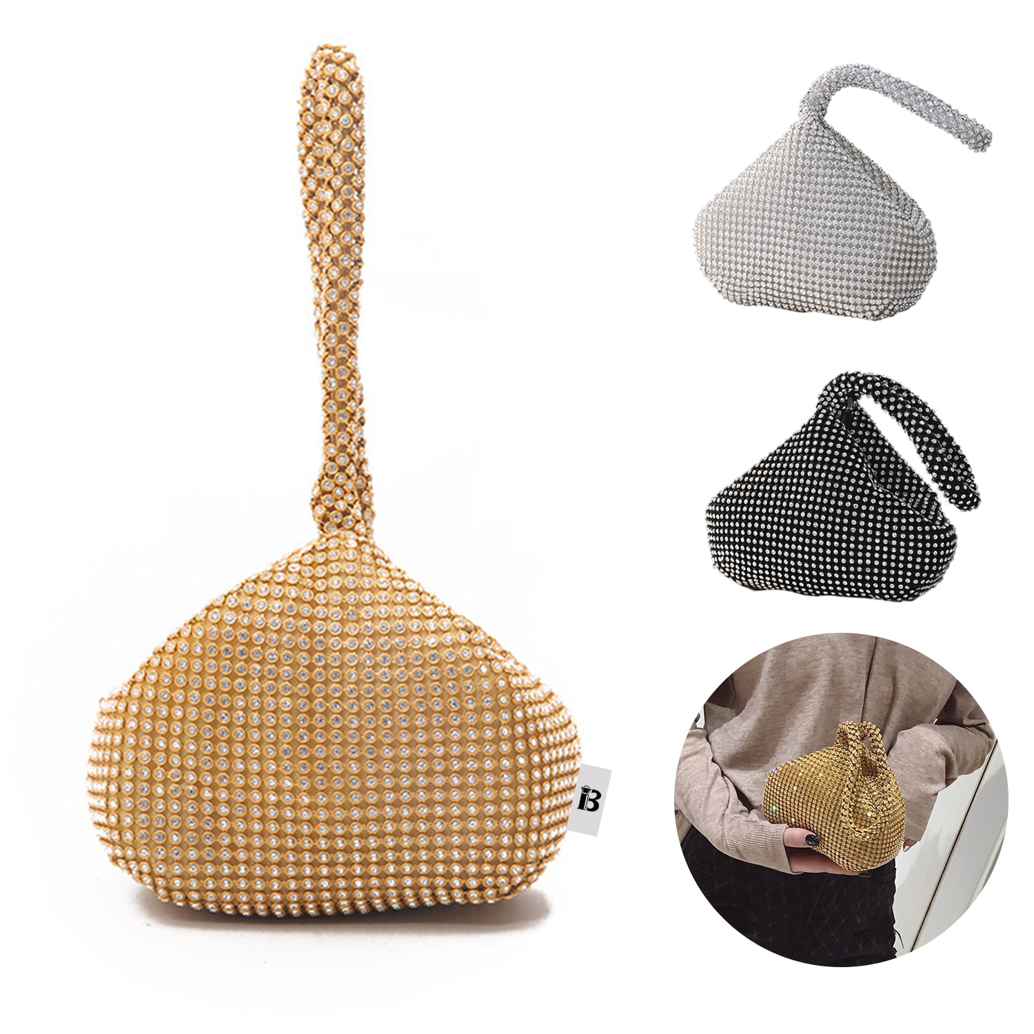 Mini Triangle Diamond Dinner Handbag