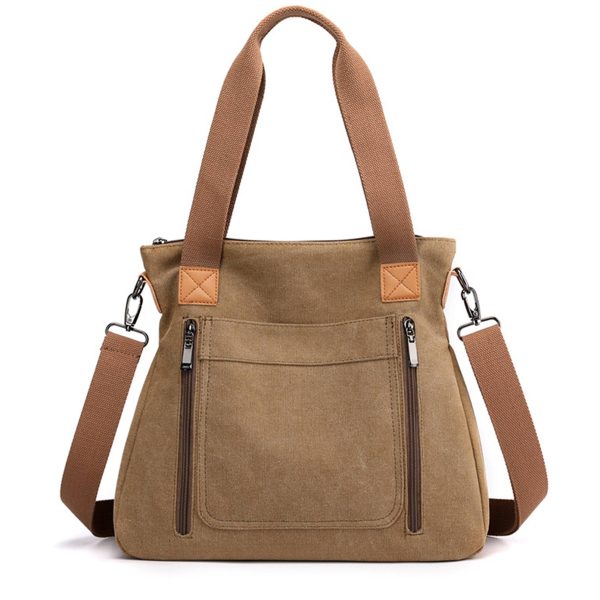 Canvas Multi-pocket Tote Bag
