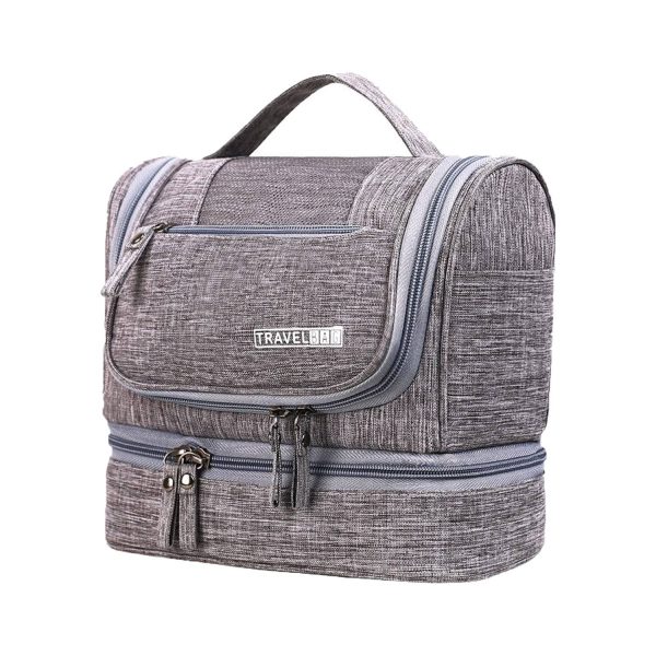 Multi functional dry wet separation makeup wash bag