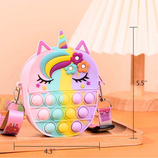 Unicorn Crossbody Bag With Pop Toy