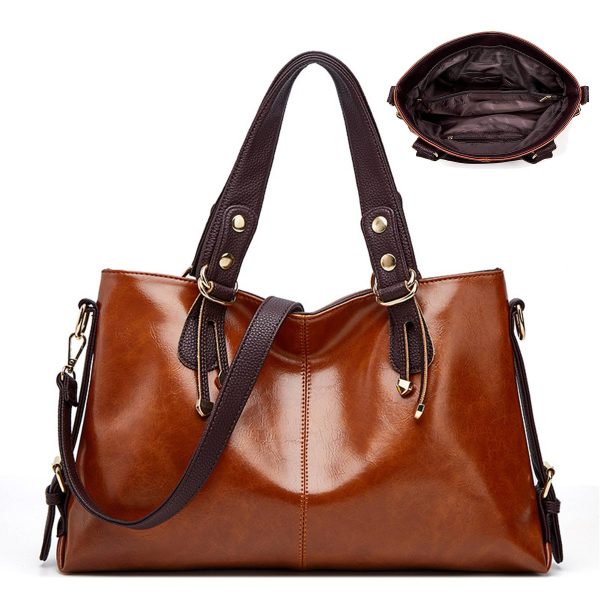 PU Large Capacity Tote Crossbody Bag