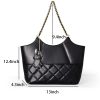 PU Leather Tote Shoulder Bag with Premium Hardware