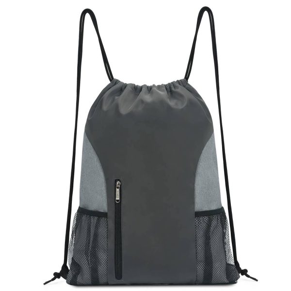 Sports Gym Water Resistant Drawstring Backpack for Women Men