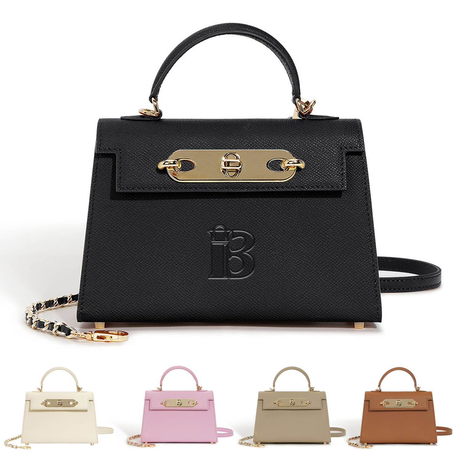 Dermis Small Square Crossbody Chain Bag