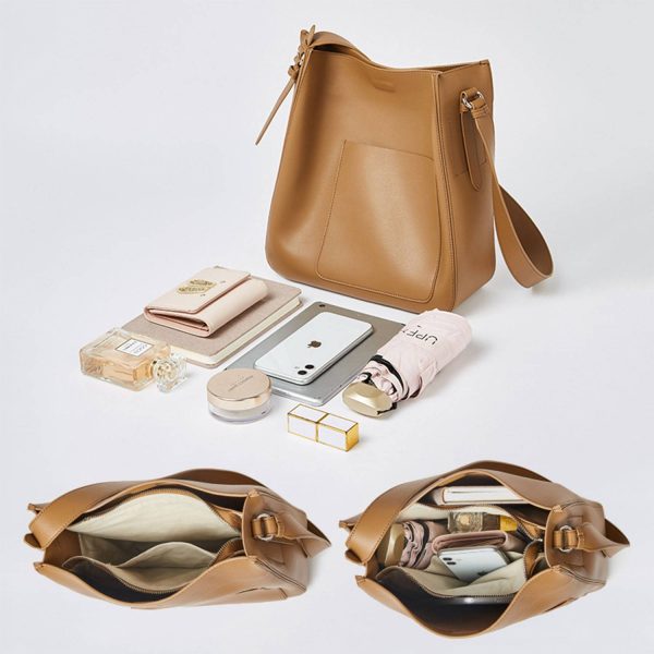 Genuine leather tote bag