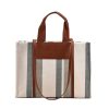Canvas Tote Bag Trendy Clash Color Stripe