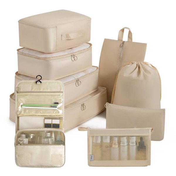 Packing Cubes - 9 PCS Travel Luggage Organizers Bag Set