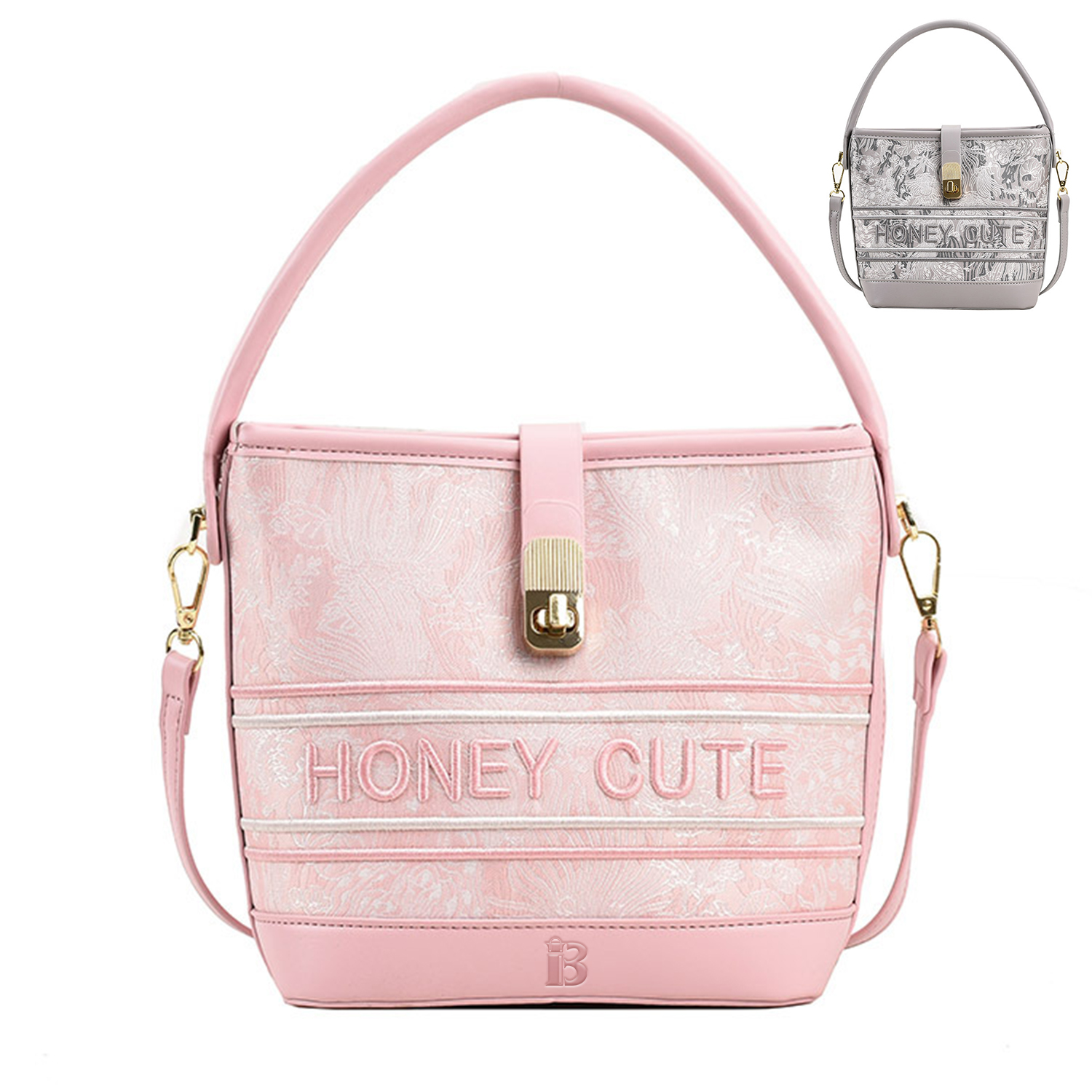PU Leather Bucket Crossbody Bag