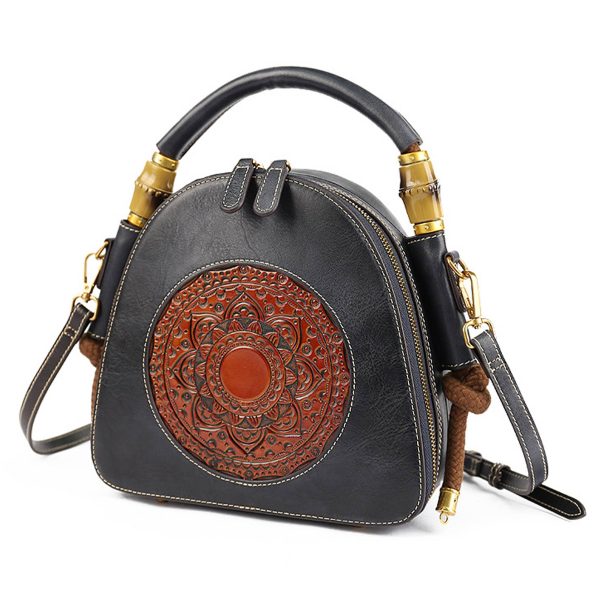 Genuine Leather Vintage women's shoulder tote bag
