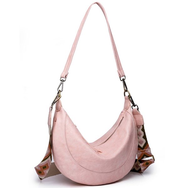 PU Leather Crescent Shoulder Hobo Purses for Women