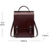 Genuine Leather Ladies Vintage Large Black College Backpacks