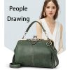 PU Leather Matte British Vintage Messenger Tote Bag