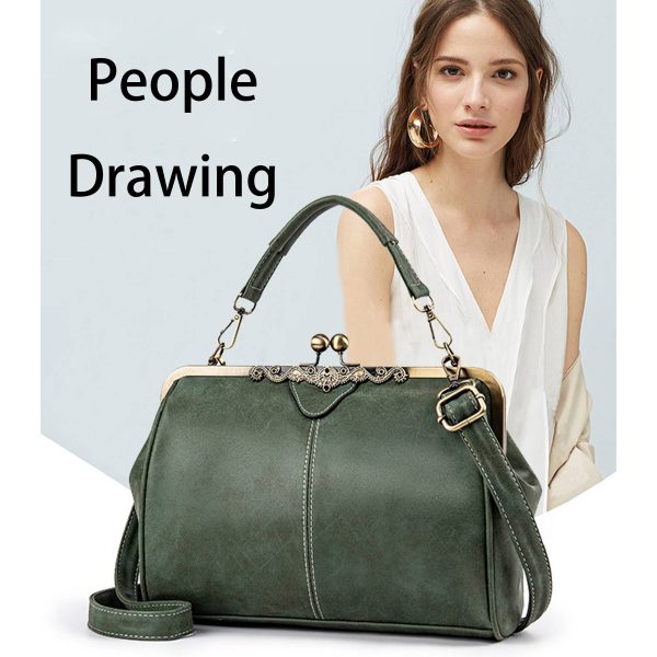 PU Leather Matte British Vintage Messenger Tote Bag