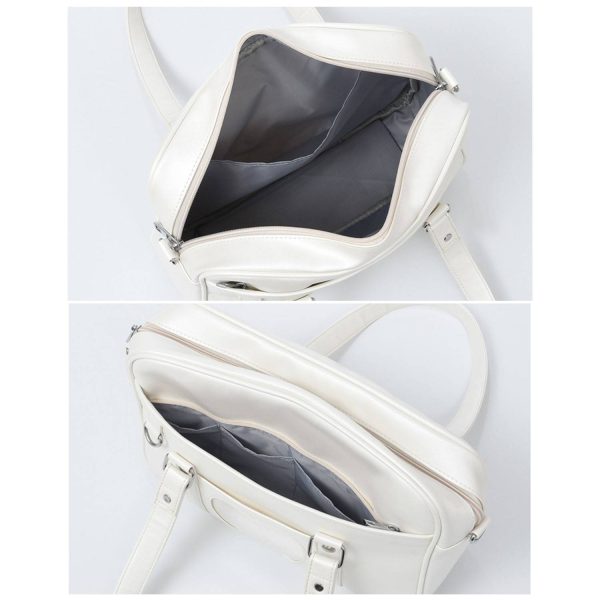 Cute square PU Leather Handbag Tote Bag