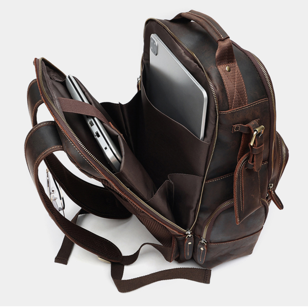 Vintage Genuine Leather Laptop Backpack