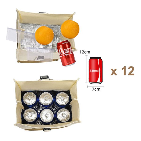 Nylon Insulated Lunch Bag Roll Top