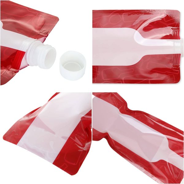 Foldable Liquor Beverages Wine Bottle Drink Pouches