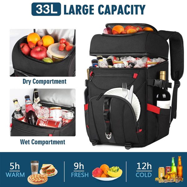 Nylon Backpack Cooler Insulated Leak ProofLarge Lunch Bag