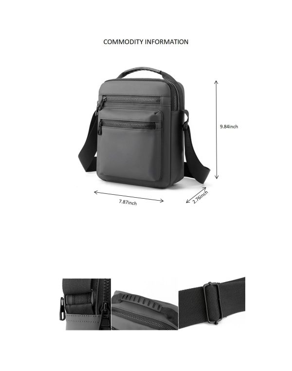 Men'S Waterproof Oxford Cloth Cross-Body Bag