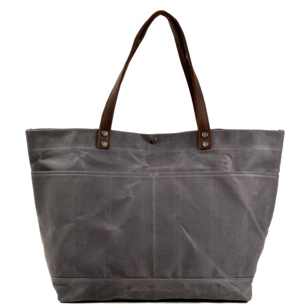 Waxed Canvas Travel Tote Bag